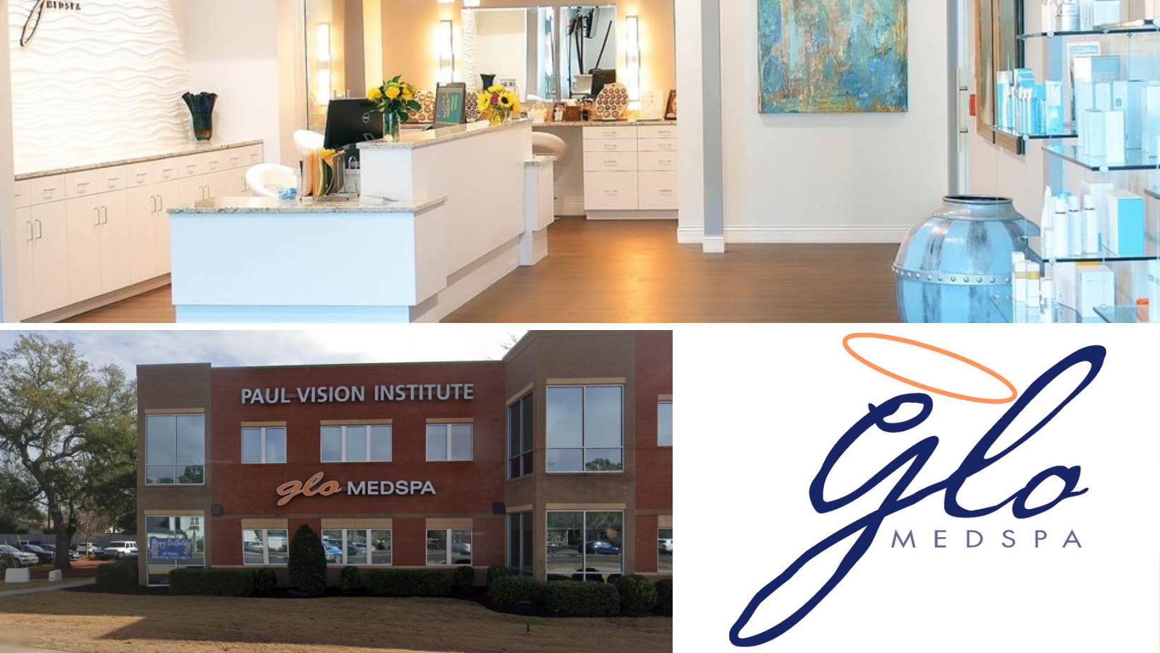 AROUND THE CORNER FROM AIRLIE AT WRIGHTSVILLE SOUND: Glo Medspa * 1613 Military Cutoff Rd Suite 110 * Wilmington